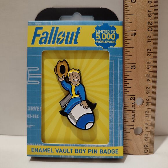 Fallout Vault Boy Enamel Pin Limited Edition Official Bethesda Collectible Badge - Picture 2 of 3